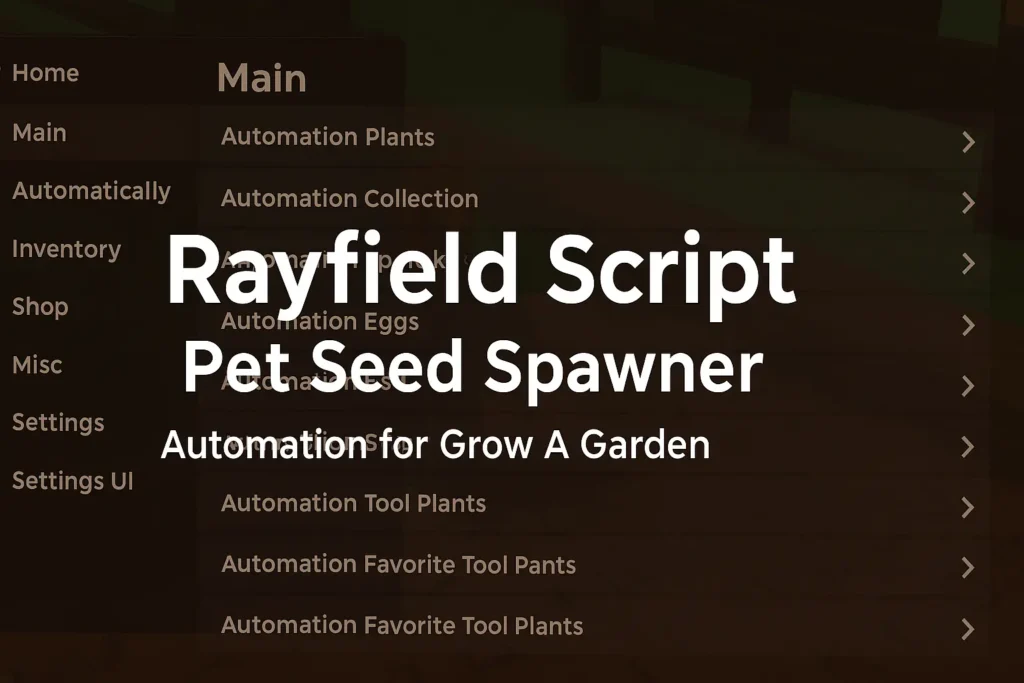 Rayfield Script for Grow a garden 