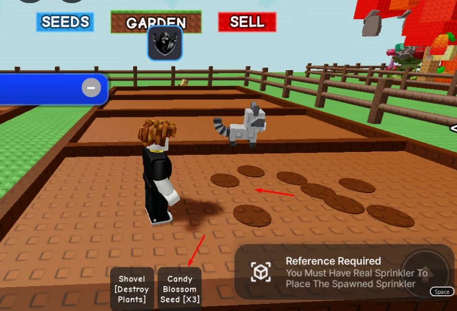 Here is screenshot of candy blossom seed spawner script